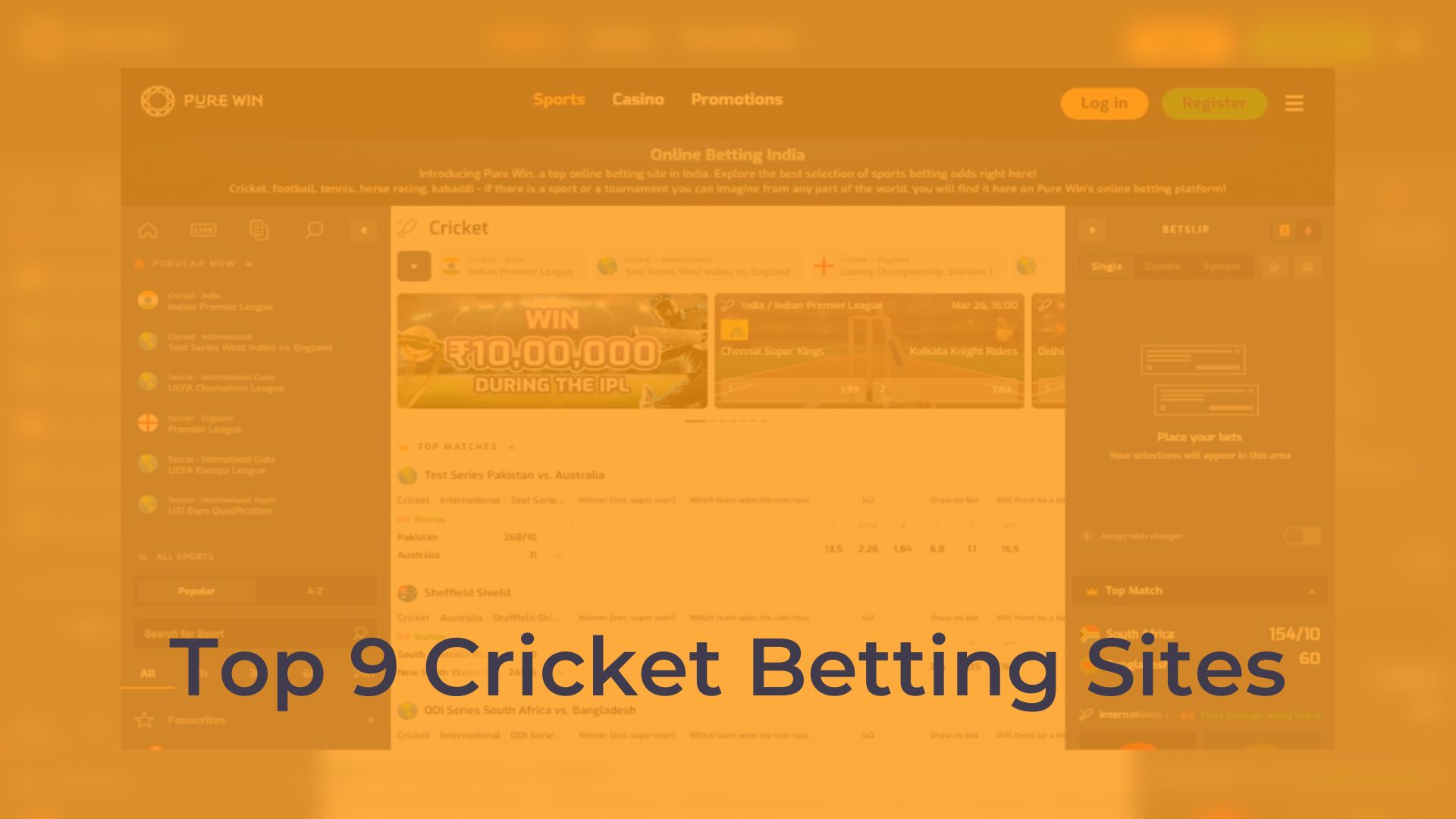 Guide to the Top 9 Cricket Betting Sites