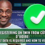 Digital registration notice for a win originating from Côte d'Ivoire.